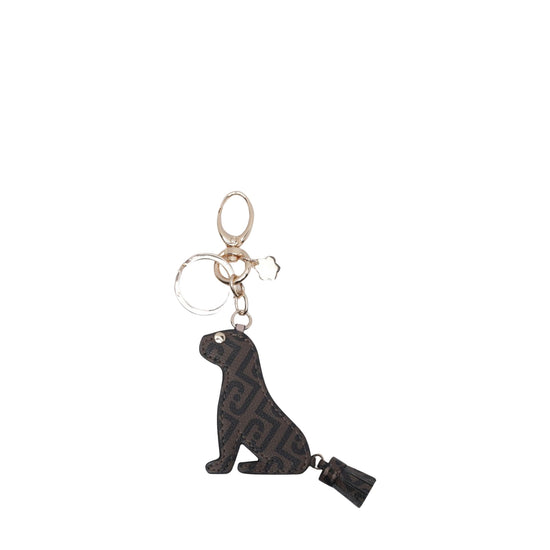 Portachiavi Donna con cane retro