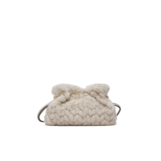 Borsa piccola Donna Riccy in pelliccia Beige