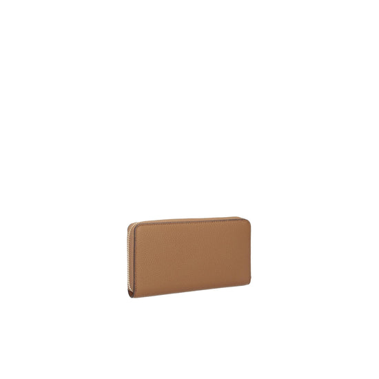 Portafoglio grande Donna con charm logo Marrone chiaro retro