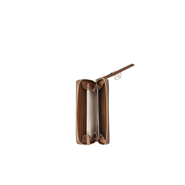 Portafoglio grande Donna con charm logo Marrone chiaro interno
