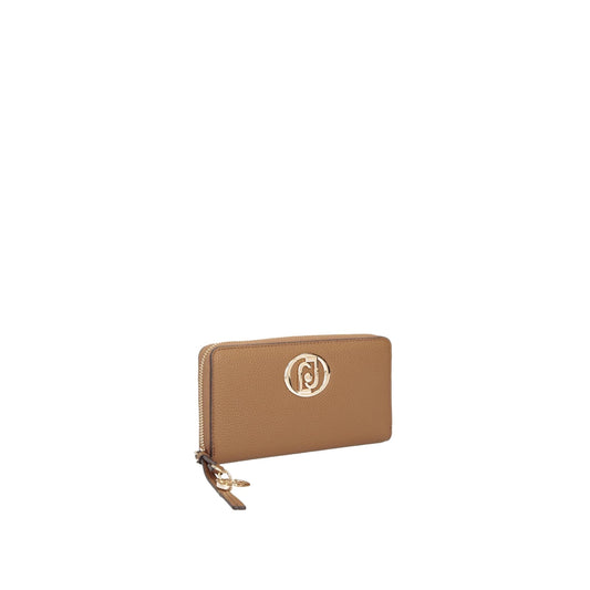 Portafoglio grande Donna con charm logo Marrone chiaro