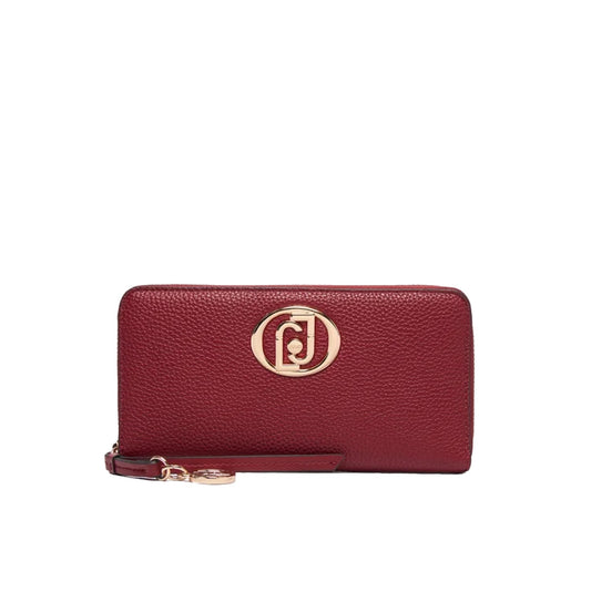 Portafoglio grande Donna con charm logo rosso
