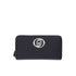 Portafoglio grande Donna con charm logo nero/argento