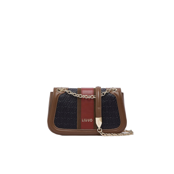 Borsa a tracolla Donna con catena dorata, colore nero
