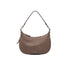 Borsa Hobo Donna media con dettagli zip Beige