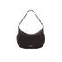 Borsa Hobo Donna media con dettagli zip marrone scuro
