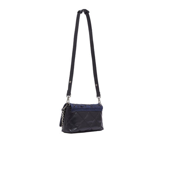 Borsa Donna LaPuffy in denim con ricamo retro