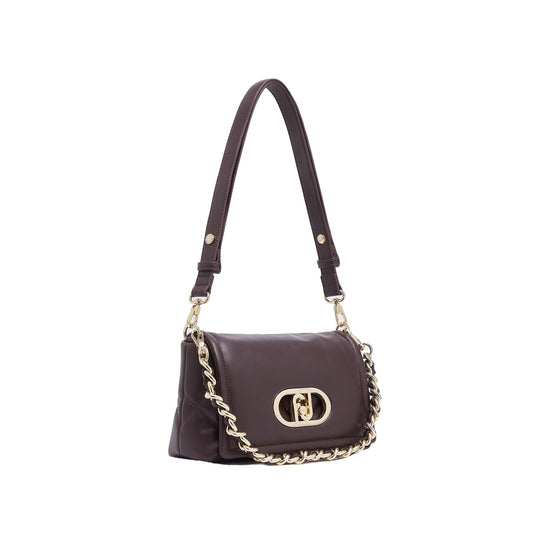 Borsa Donna LaPuffy media Bordeaux con logo