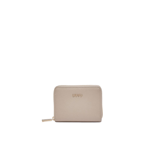 Portafoglio piccolo Donna con zip panna
