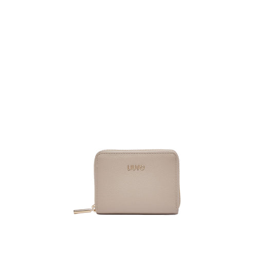Portafoglio piccolo Donna con zip panna