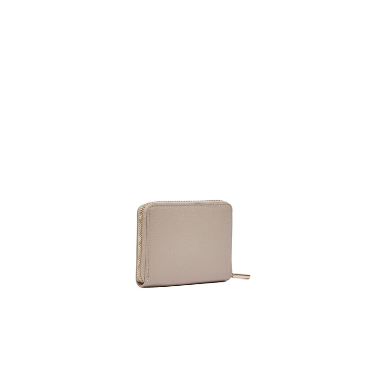 Portafoglio piccolo Donna con zip panna retro
