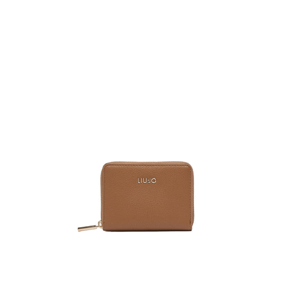 Portafoglio piccolo Donna con zip Marrone chiaro