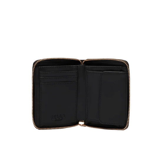 Portafoglio piccolo Donna design logato marrone interno