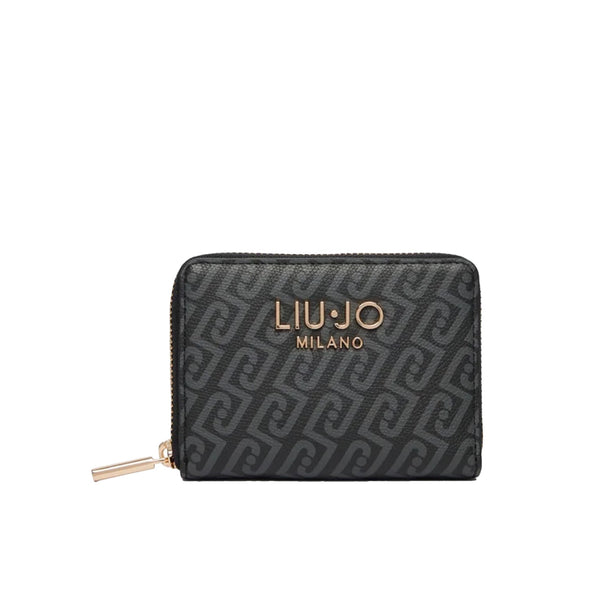 Portafoglio piccolo Donna design logato nero