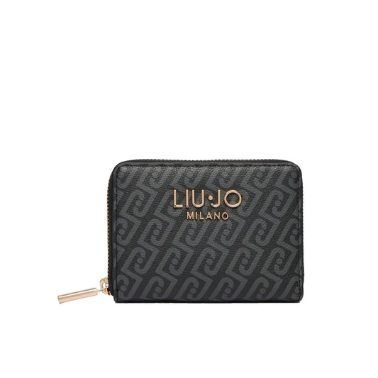 Portafoglio piccolo Donna design logato nero