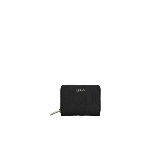 Portafoglio piccolo Donna con logo embossed Nero