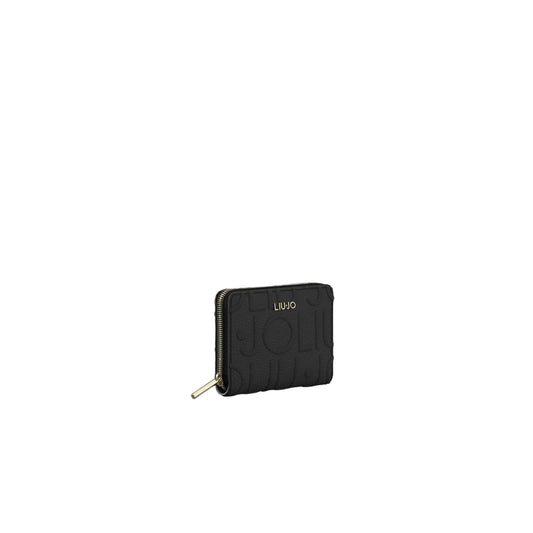 Portafoglio piccolo Donna con logo embossed Nero