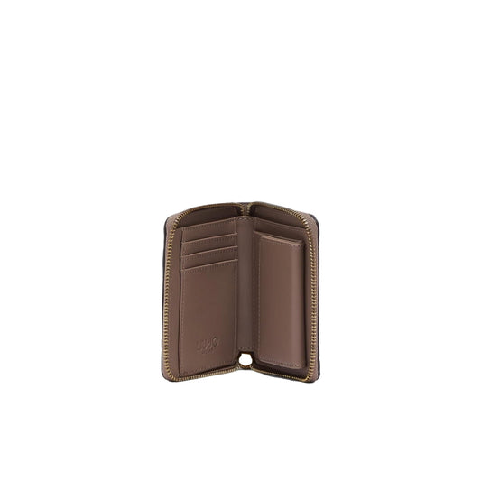 Portafoglio piccolo Donna con logo embossed Marrone chiaro interno