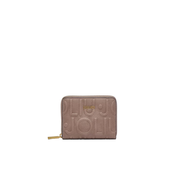 Portafoglio piccolo Donna con logo embossed Marrone chiaro