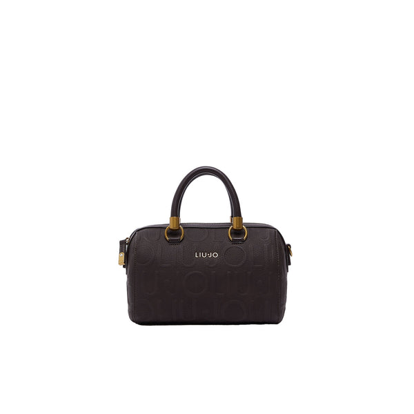 Borsa a mano Donna con logo a rilievo marrone