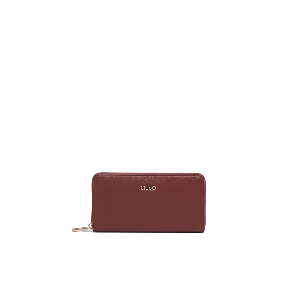 Portafoglio grande Donna con zip Rosso