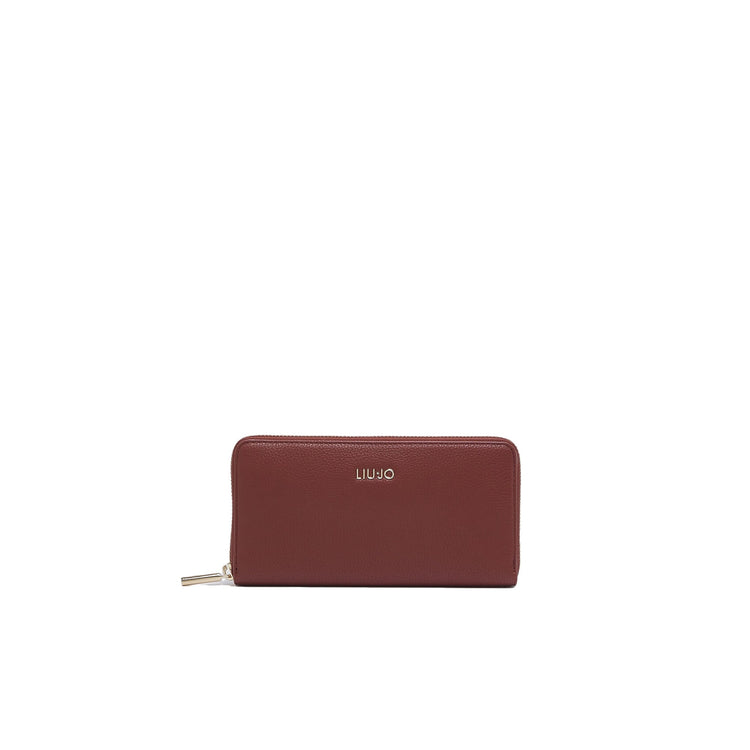 Portafoglio grande Donna con zip Rosso