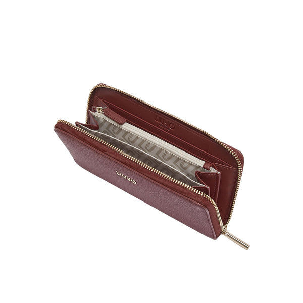 Portafoglio grande Donna con zip Rosso interno