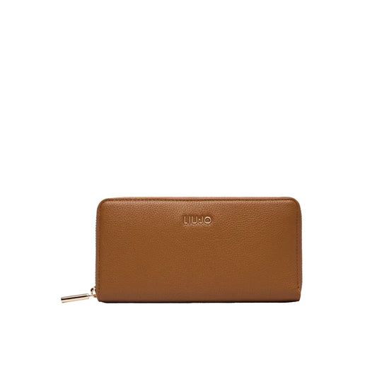 Portafoglio grande Donna con zip Marrone chiaro