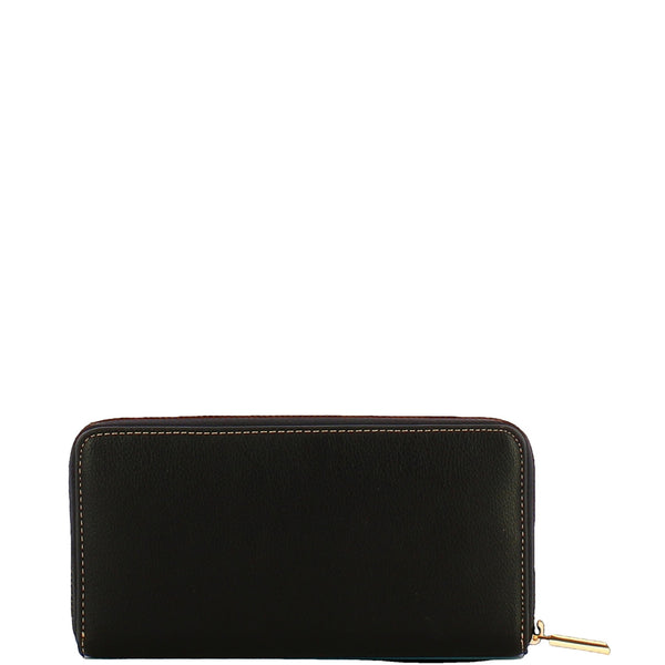 Portafoglio Donna in similpelle nero retro