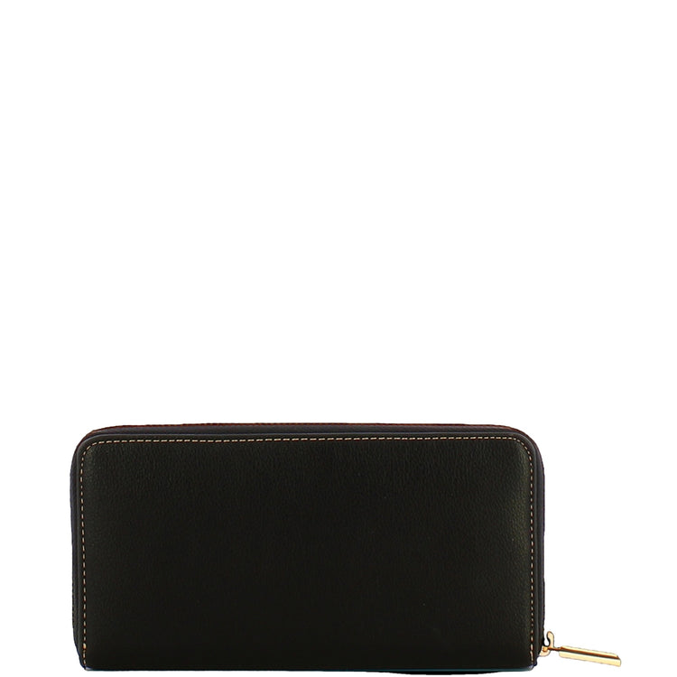 Portafoglio Donna in similpelle nero retro