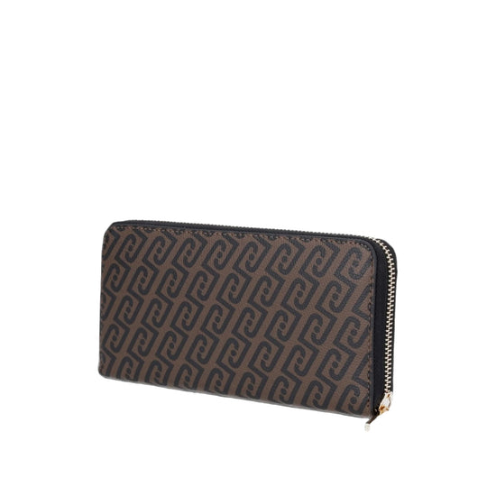 Portafoglio grande Donna logato all over Marrone retro
