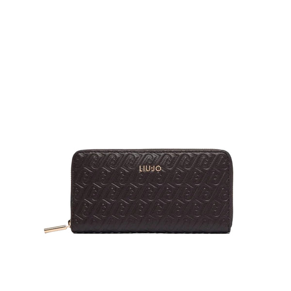 Portafoglio grande Donna logo debossed Marrone scuro