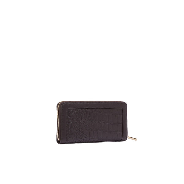 Portafoglio grande Donna effetto cocco marrone scuro retro