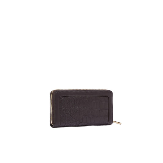 Portafoglio grande Donna effetto cocco marrone scuro retro