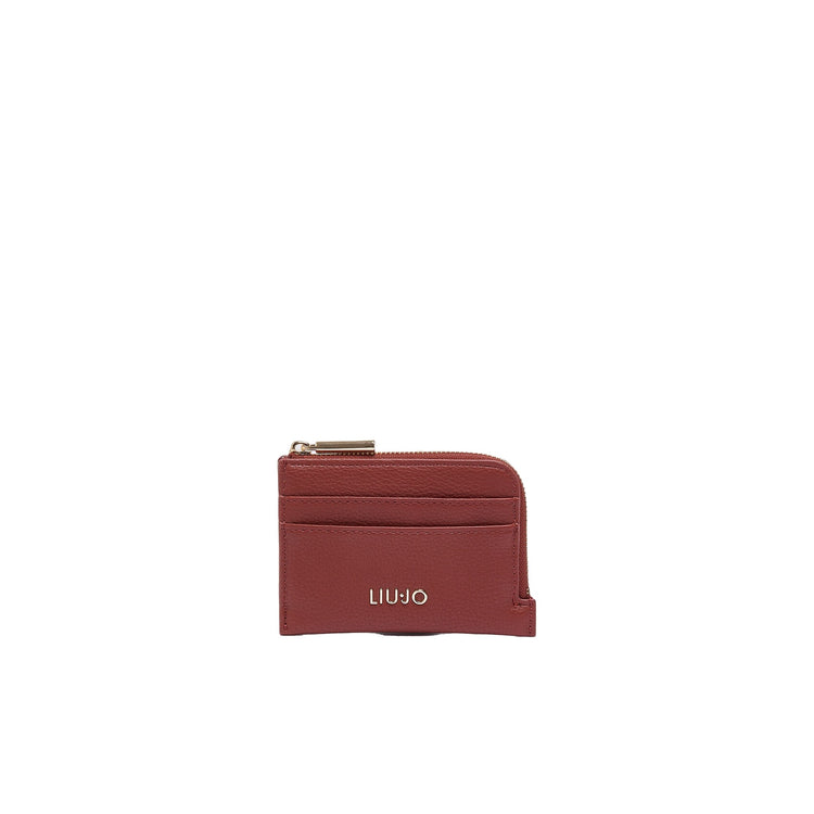Portacarte Donna con zip Rosso
