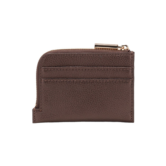 Portacarte Donna con zip Marrone retro