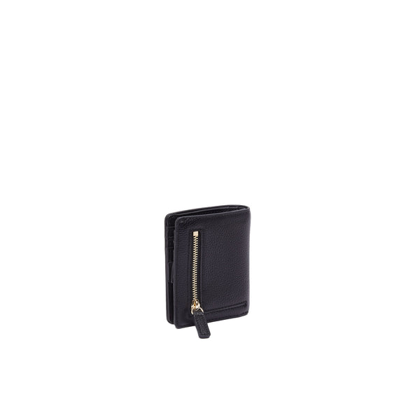 Portacarte Donna con bottone Nero retro