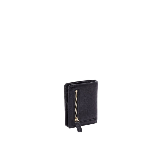 Portacarte Donna con bottone Nero retro