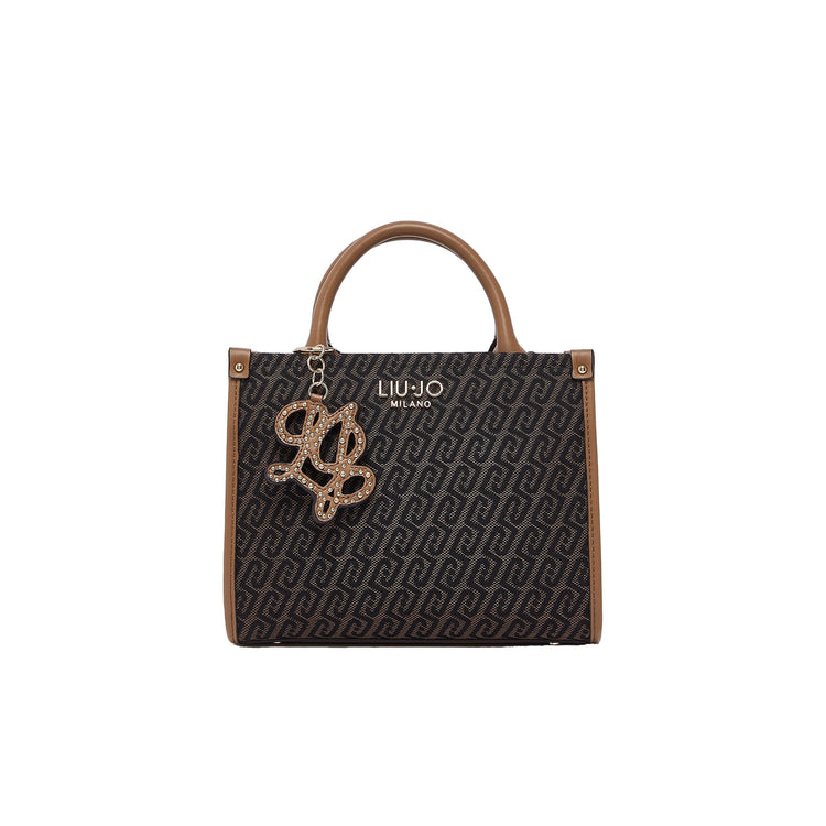 Borsa a mano Donna in tessuto jacquard logato