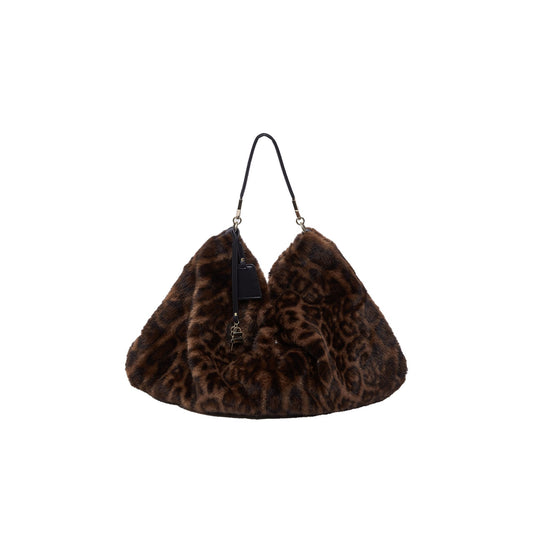 Borsa grande Donna in pelliccia sintetica animalier