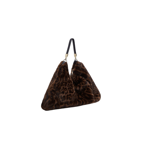 Borsa grande Donna in pelliccia sintetica animalier