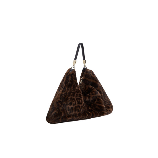 Borsa grande Donna in pelliccia sintetica animalier