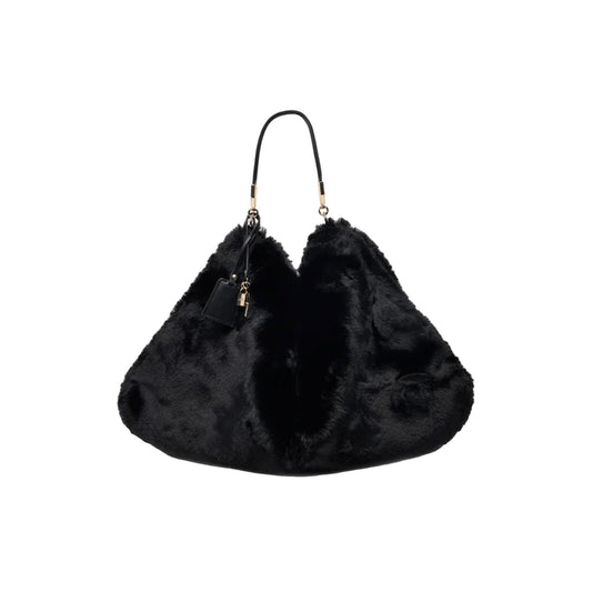 Borsa monospalla Donna in pelliccia nero
