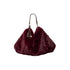 Borsa monospalla Donna in pelliccia bordeaux