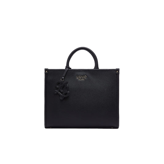 Borsa a mano media Donna con charm Nero