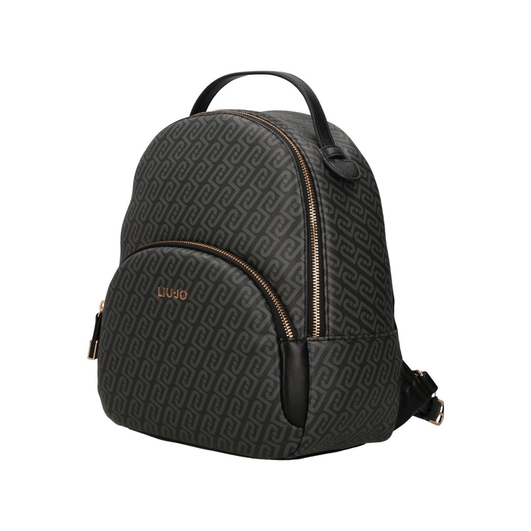 Zaino Donna con stampa logo monogram Nero