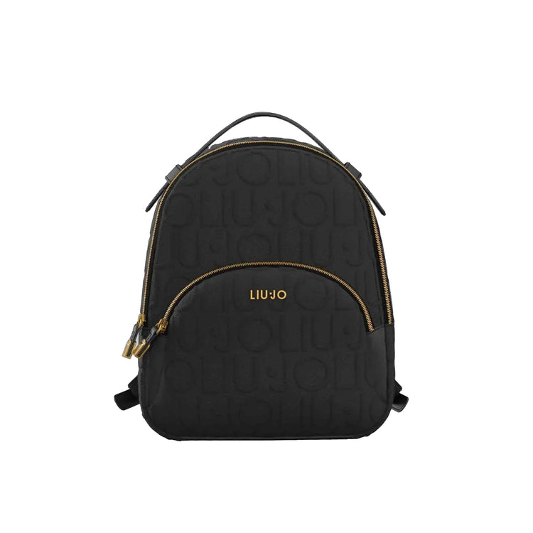 Zaino Donna con logo a rilievo Nero