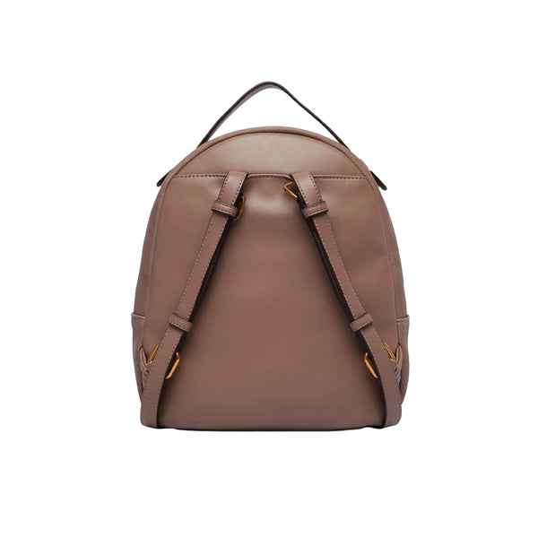 Zaino Donna con logo a rilievo Marrone chiaro retro