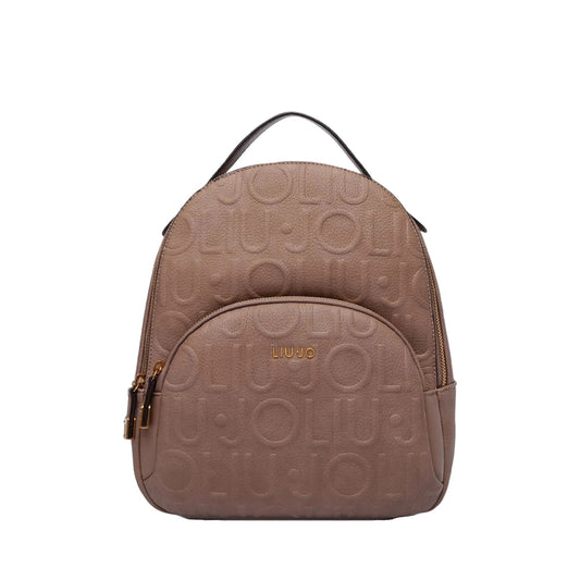 Zaino Donna con logo a rilievo Marrone chiaro