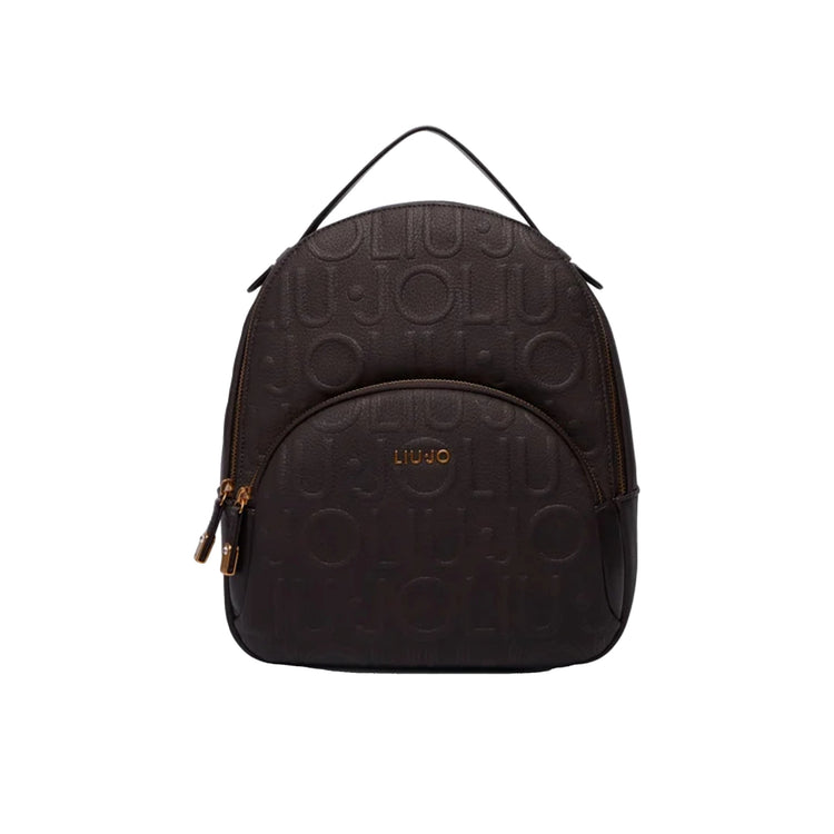 Zaino Donna con logo a rilievo Marrone scuro